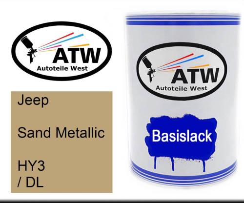 Jeep, Sand Metallic, HY3 / DL: 500ml Lackdose, von ATW Autoteile West.